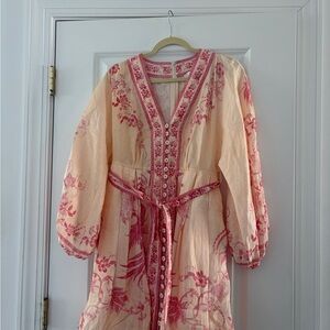 strapless open back dress Zimmermann: Pleated mini dress, dusty pink